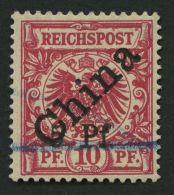 KIAUTSCHOU 2 *, 1900, 5 Pf. Auf 10 Pf. Tsingtau-Ausgabe, Type 1, Falzrest, Pracht, Signiert Friedemann Und Senf Sowie Fo - Kiaochow