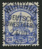 DSWA 14 O, WINDHUK Auf 20 Pf. Violettultramarin, Pracht - German South West Africa