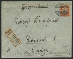 DSWA 16 BRIEF, 1901, 30 Pf. Rötlichorange/rotschwarz Auf Mattgelblichorange, Ohne Wz., Einzelfrankatur Auf Einschre - German South West Africa