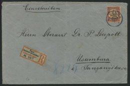 DEUTSCH-OSTAFRIKA 17 BRIEF, 1905, 25 P. Dunkelbräunlichlila/rotschwarz Auf Mattbraunorange, Ohne Wz., Einzelfrankat - África Oriental Alemana