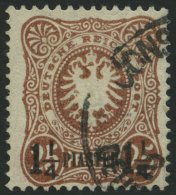 DP TÜRKEI 4b O, 1887, 11/4 PIA. Auf 25 Pf. Orangebraun, Rückseitige Schürfung Sonst Pracht, Gepr. Jä - Turkey (offices)