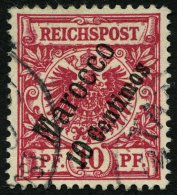 DP IN MAROKKO 3c O, 1899, 10 C. Auf 10 Pf. Rotkarmin, Pracht, Fotobefund Jäschke-L., Mi. 260.- - Marokko (kantoren)