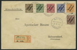 DP IN MAROKKO 1-6 BRIEF, 1900, Steiler Aufdruck Auf Einschreibbrief (senkrecht Gefaltet) Von SAFFI Nach Schorndorf, Mark - Marocco (uffici)