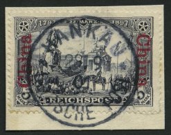 DP CHINA 26I BrfStk, 1901, 3 M. Reichspost, Type I, Zentrischer Stempel HANKAU, Prachtbriefstück - Cina (uffici)