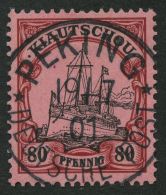 DP CHINA P VIi O, Petschili: 1901, 80 Pf. Kiautschou, Idealer Zentrischer K1 PEKING, Kabinett, Signiert Schmidl Und Foto - Chine (bureaux)