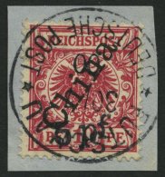 DP CHINA 7II BrfStk, 1900, 5 Pf. Auf 10 Pf. Steiler Aufdruck, Prachtbriefstück, Signiert U.a. Pauligk, Mi. (1000.-) - Chine (bureaux)