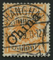 DP CHINA 5Ia O, 1898, 25 Pf. Gelblichorange Diagonaler Aufdruck, Pracht, Mi. 80.- - China (offices)