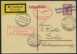 FLUGLEITUNGSSTEMPEL 42/01/a BRIEF, 1927, MARIENBURG, Violetter L2 Und Zusätzlicher Roter Ovalstpl. Benutze Den Luft - Aerei