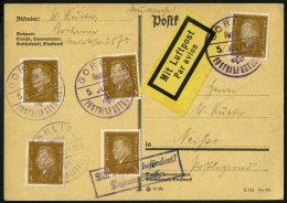 FLUGPLATZ, FLUGHAFENSTPL 28-03b BRIEF, Görlitz Posthilfsstelle Flughafen, 1929, Violetter Datum-Gummistempel Auf Dr - Aerei