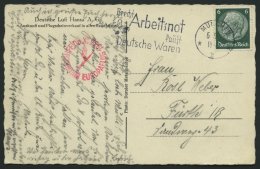 DO-X LUFTPOST 05.05.1933, Roter Stempel Flugschiff DO X Europaflug Auf Fotokarte Mit 6 Pf. Hindenburg Von MÜNCHEN N - Covers & Documents