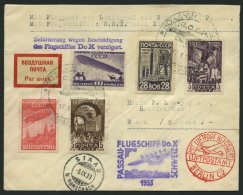 DO-X LUFTPOST 69.d.RU BRIEF, 17.05.1933, Zulieferpost Russland, Ohne Mischfrankatur, Befördert Für Passau-Z&uu - Storia Postale