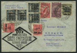 DO-X LUFTPOST 45.BR.d. BRIEF, 04.08.1931, Brasilien, Aufgabe Rio De Janeiro, Schwarzer Rautenstempel, Brief Nach Bremen, - Storia Postale