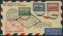 DO-X LUFTPOST 7.c. BRIEF, 13.11.1930, Aufgabe Friedrichshafen, Via Rio Nach Europa, Frankiert Mit 1-3 M. Bauwerke, Prach - Brieven En Documenten