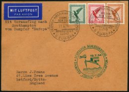 KATAPULTPOST 164c BRIEF, 12.7.1934, Europa - Southampton, Deutsche Seepostaufgabe, Prachtkarte - Covers & Documents