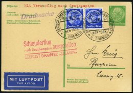 KATAPULTPOST 116c BRIEF, 21.5.1933, Bremen - Flug Ausgefallen, Deutsche Seepostaufgabe, Auf 5 Pf. Hindenburg - Ganzsache - Covers & Documents