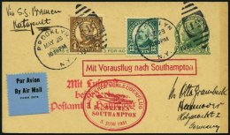 KATAPULTPOST 46a BRIEF, 3.6.1931, Bremen - Southampton, US-Landpostaufgabe, Prachtkarte In Die Schweiz - Lettres & Documents