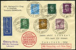 KATAPULTPOST 40b BRIEF, 10.5.1931, &quot,Bremen&quot, - New York, Seepostaufgabe, Prachtbrief - Brieven En Documenten