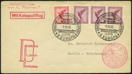 KATAPULTPOST 37c BRIEF, 9.10.1930, &quot,Europa&quot, - Southampton, Deutsche Seepostaufgabe, Prachtbrief - Brieven En Documenten