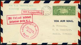 KATAPULTPOST 4a BRIEF, 28.8.1929, &quot,Bremen&quot, - Bremerhaven, US- Landpostaufgabe, Prachtbrief - Cartas & Documentos