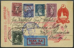 ZULEITUNGSPOST 202B BRIEF, Türkei: 1933, 1. Südamerikafahrt, Anschlußflug Ab Berlin, Prachtkarte - Zeppelins
