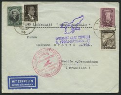 ZULEITUNGSPOST 171B BRIEF, Türkei: 1932, 5. Südamerikafahrt, Anschlußflug Ab Berlin, Prachtbrief - Zeppelins