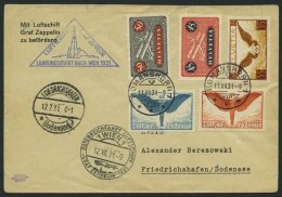 ZULEITUNGSPOST 116 BRIEF, Schweiz: 1931, Fahrt Nach Wien, Prachtbrief - Zeppelins