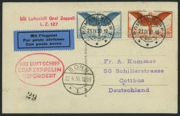 ZULEITUNGSPOST 54 BRIEF, Schweiz: 1930, Fahrt Nach Bonn, Prachtkarte - Zeppelins