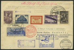 ZULEITUNGSPOST 219 BRIEF, Russland: 1933, 3. Südamerikafahrt, Einschreibbrief, Prachtbrief - Zeppelins