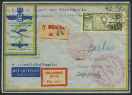 ZULEITUNGSPOST 177B BRIEF, Russland: 1932, 6. Südamerikafahrt, Anschlußflug Ab Berlin, Einschreibbrief, Prach - Zeppelins