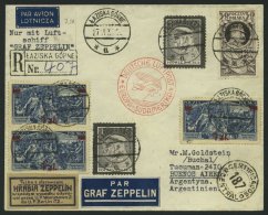 ZULEITUNGSPOST 308 BRIEF, Polen: 1935, 7. Südamerikafahrt, Einschreibbrief, Pracht, R! - Zeppelins