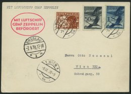ZULEITUNGSPOST 83 BRIEF, Österreich: 1930, Fahrt Nach Breslau, Prachtkarte - Zeppelin