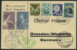 ZULEITUNGSPOST 259 BRIEF, Niederlande: 1934, Schweizfahrt, Prachtkarte - Zeppelin