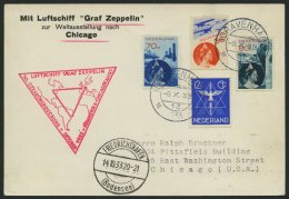 ZULEITUNGSPOST 238Bca BRIEF, Niederlande: 1933, Chicagofahrt, Bis Chicago, Prachtkarte - Zeppelin