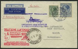 ZULEITUNGSPOST 235B BRIEF, Niederlande: 1933, 8. Südamerikafahrt, Prachtbrief - Zeppelin