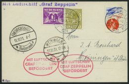 ZULEITUNGSPOST 132 BRIEF, Niederlande: 1931, Fahrt Nach Meiningen, Prachtkarte - Zeppelin