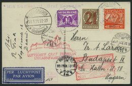 ZULEITUNGSPOST 101 BRIEF, Niederlande: 1931, Ungarnfahrt, Prachtkarte - Zeppelin