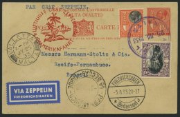 ZULEITUNGSPOST 223 BRIEF, Malta: 1933, 4. Südamerikafahrt, Prachtkarte - Zeppelin