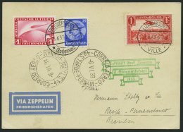 ZULEITUNGSPOST 214 BRIEF, Luxemburg: 1933, 2. Südamerikafahrt, Prachtkarte - Zeppelin