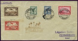 ZULEITUNGSPOST 183 BRIEF, Luxemburg: 1932, 7. Südamerikafahrt, Ein Wert Fleckiger Stempel, Brief Feinst - Zeppelin