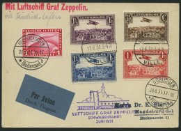 ZULEITUNGSPOST 112 BRIEF, Luxemburg: 1931, Fahrt Nach Böblingen, Prachtkarte - Zeppelin