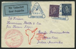 ZULEITUNGSPOST 157B BRIEF, Jugoslawien: 1932, 4. Südamerikafahrt, Anschlußflug Ab Berlin, Prachtkarte - Zeppelins