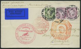 ZULEITUNGSPOST 195B BRIEF, Irand: 1932, 9. Südamerikafahrt, Anschlußflug Ab Berlin, Prachtbrief, Fotoattest S - Zeppelins