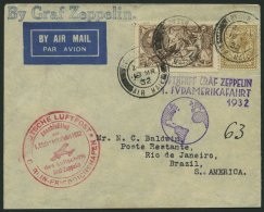 ZULEITUNGSPOST 138B BRIEF, Großbritannien: 1932, 1. Südamerikafahrt, Anschlußflug Ab Berlin, Prachtbrie - Zeppelins