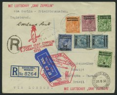 ZULEITUNGSPOST 226B BRIEF, Britische Post In Marokko (Französische Zone): 1933, 5. Südamerikafahrt, Anschlu&sz - Zeppelins