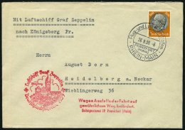 ZEPPELINPOST 464 BRIEF, 1939 Fahrt Nach Königsberg, Prachtbrief - Zeppelins