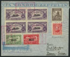 ZEPPELINPOST 444B BRIEF, 1936, 16, Südamerikafahrt, Paraguayische Post, Einschreib-Bedarfsbrief, Pracht - Zeppelins