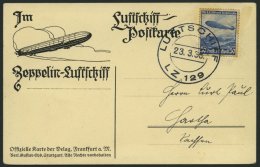 ZEPPELINPOST 401Bb BRIEF, 1936, 1. Postfahrt Hindenburg, Bordpost Mit Zeppelinmarke, Prachtkarte - Zeppelins