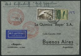 ZEPPELINPOST 360B BRIEF, 1936, 10. Südamerikafahrt, Auflieferung Friedrichshafen, Frankiert Mit Mi.Nr. 424, Brief F - Zeppelins