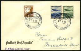 ZEPPELINPOST 353A BRIEF, 1936, 7. Südamerikafahrt, Bordpost Hinfahrt, Prachtbrief - Zeppelins