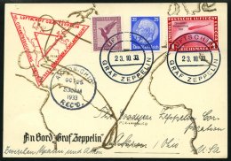 ZEPPELINPOST 238q BRIEF, 1933, Chicagofahrt, Bordpost, Miami-Akron, Prachtkarte - Zeppelin